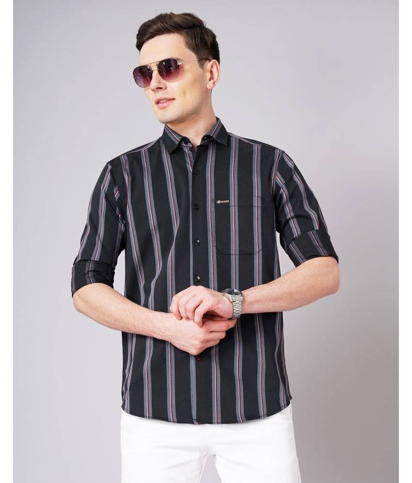 Paul Street - Black 100% Cotton Slim Fit Men's Casual Shirt ( Pack of 1 )     			Paul Street - Black 100% Cotton Slim Fit Men's Casual Shirt ( Pack of 1 )