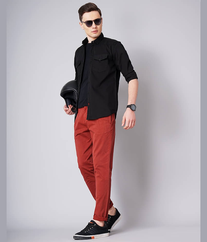 Paul Street - Black 100% Cotton Slim Fit Men's Casual Shirt ( Pack of 1 )