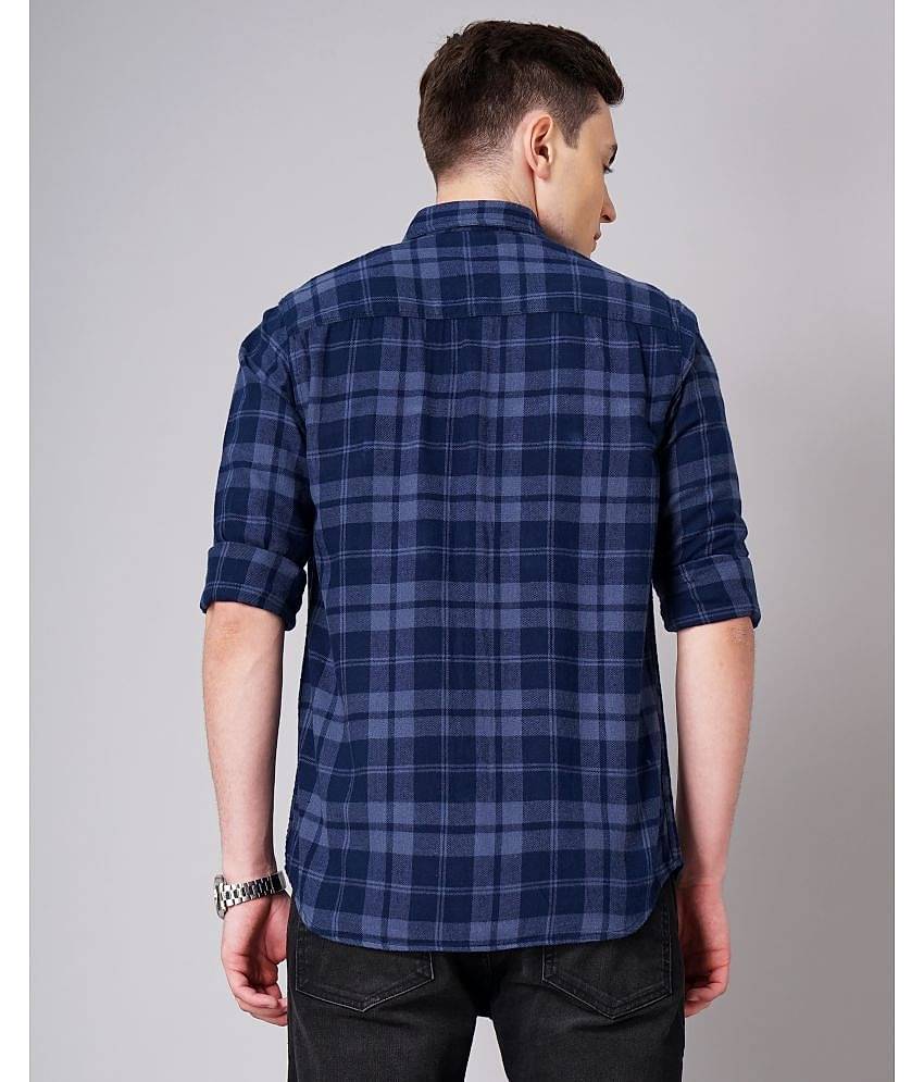 Paul Street - Blue 100% Cotton Slim Fit Men's Casual Shirt ( Pack of 1 )