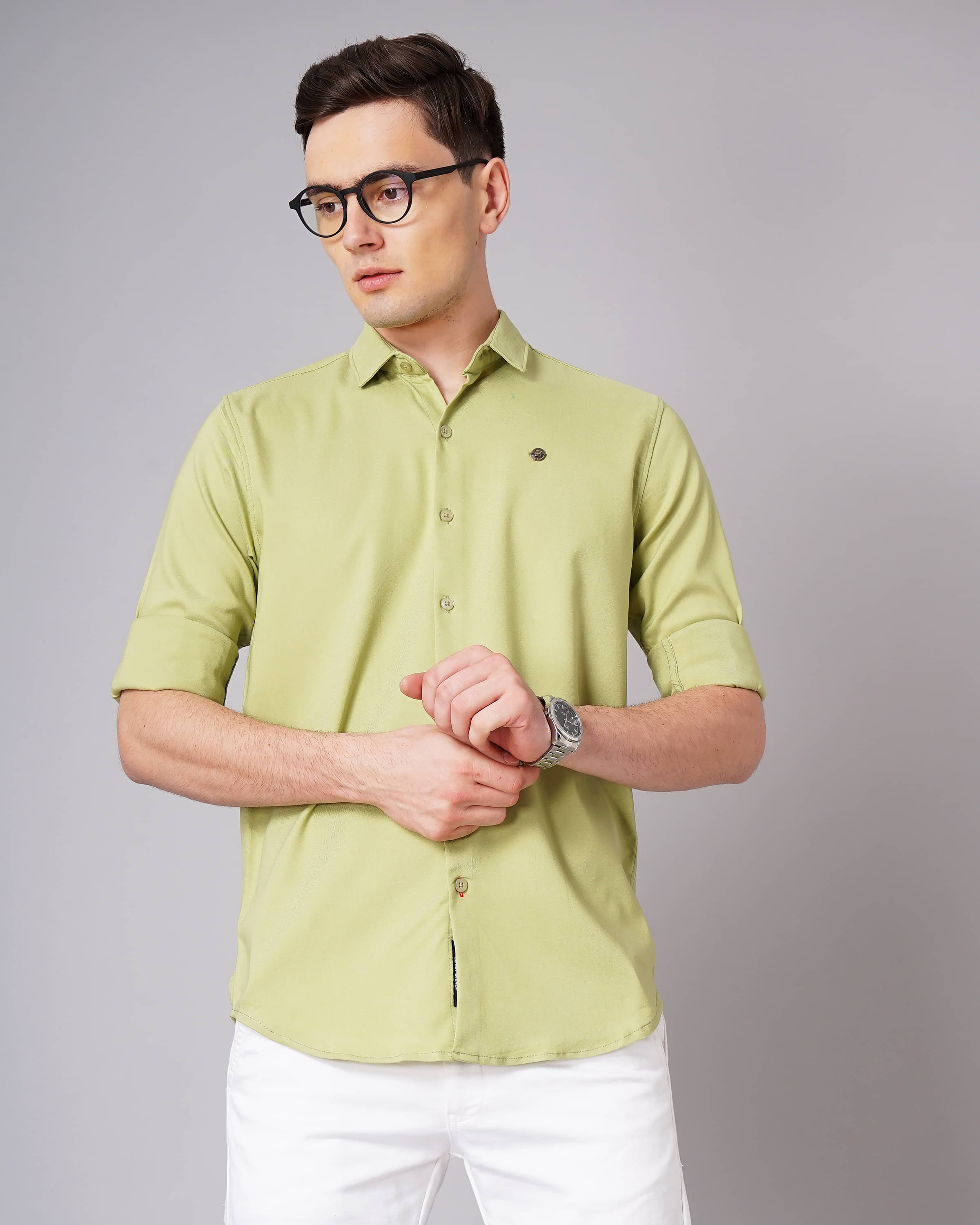Paul Street - Green 100% Cotton Slim Fit Men's Casual Shirt ( Pack of 1 ) Paul Street - Green 100% Cotton Slim Fit Men's Casual Shirt ( Pack of 1 )
