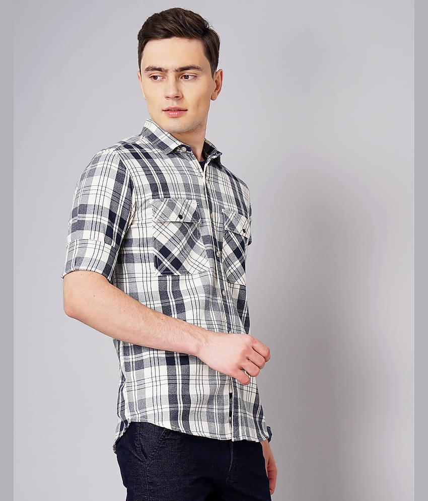 Paul Street - White 100% Cotton Slim Fit Men's Casual Shirt ( Pack of 1 )