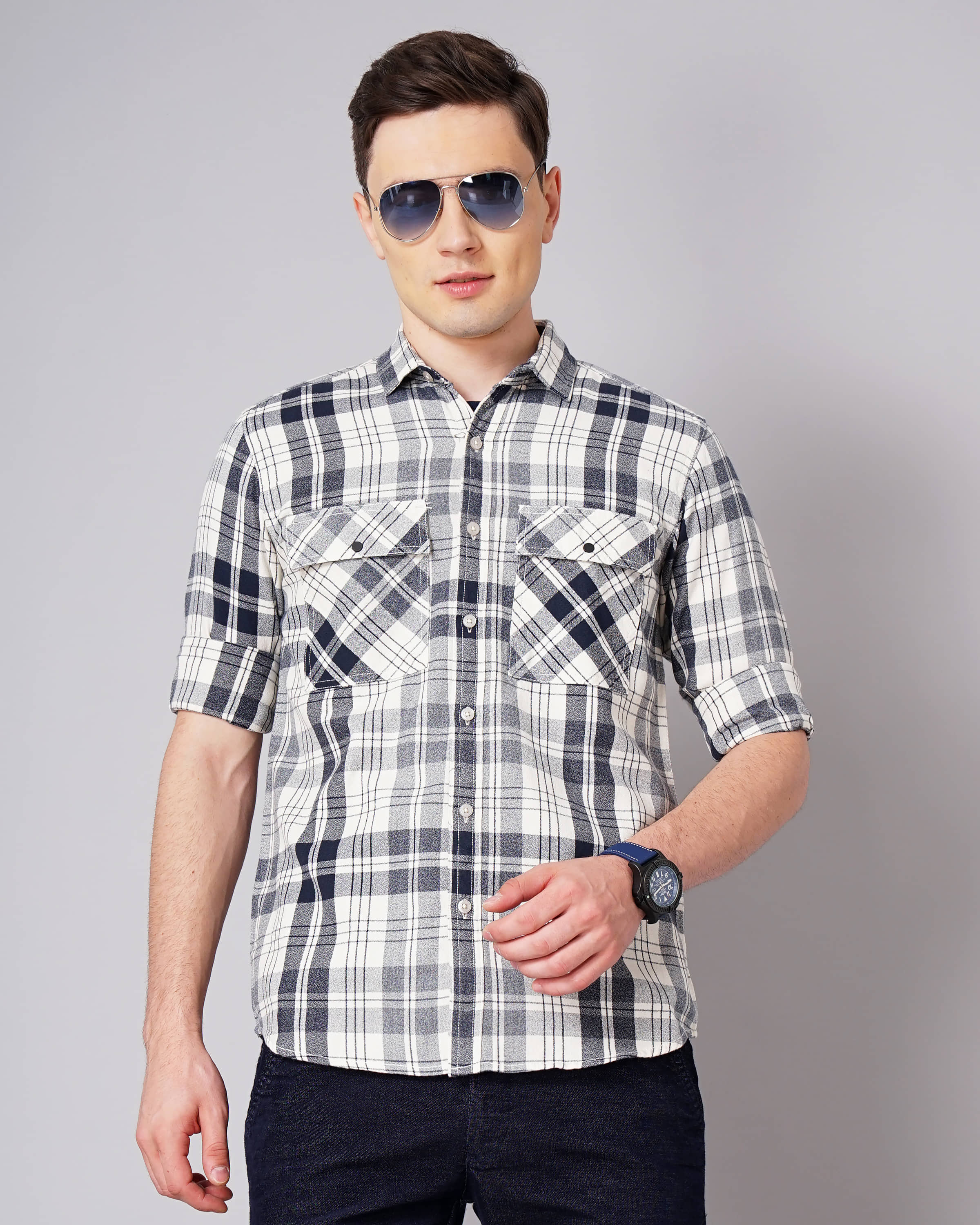 Paul Street - White 100% Cotton Slim Fit Men's Casual Shirt ( Pack of 1 )