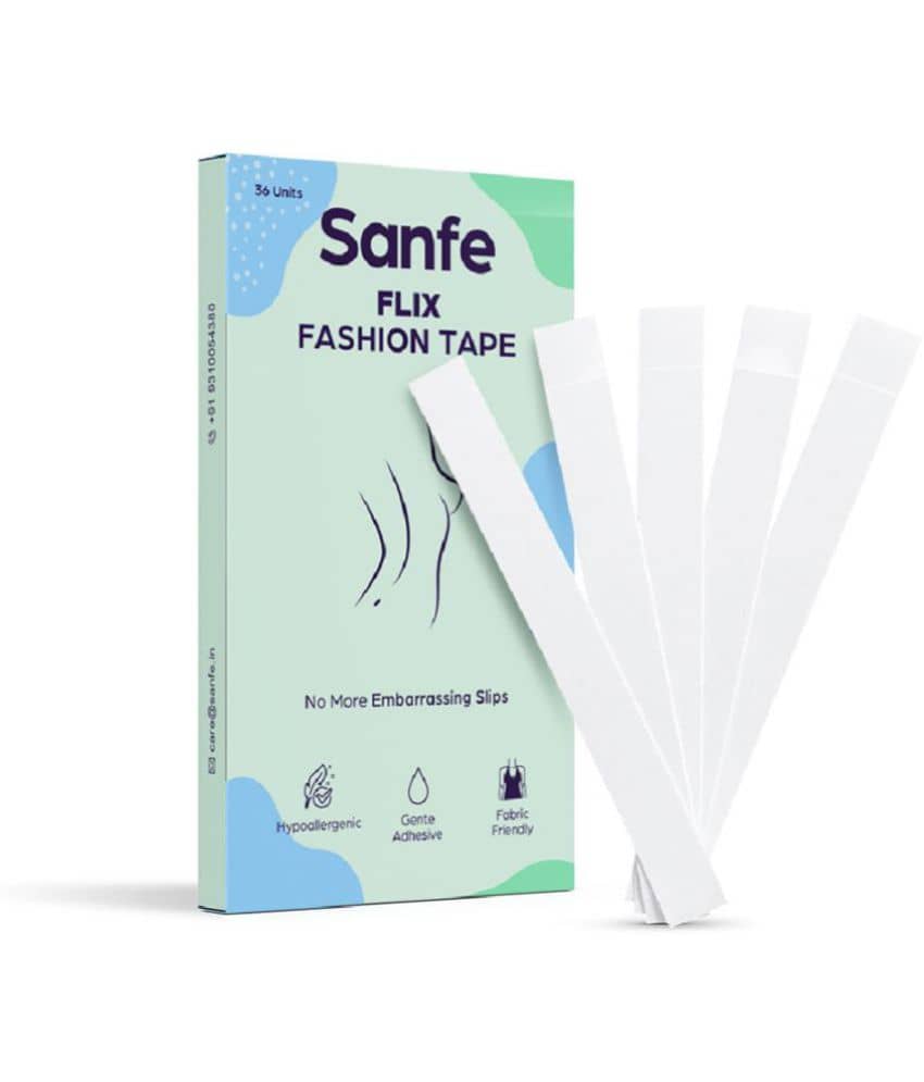 Sanfe Flix Fashion Tape, Fabric Tape & Body Tape, 36 piece Double sided fashion tape, Backless support, Fabric friendly Adhesive