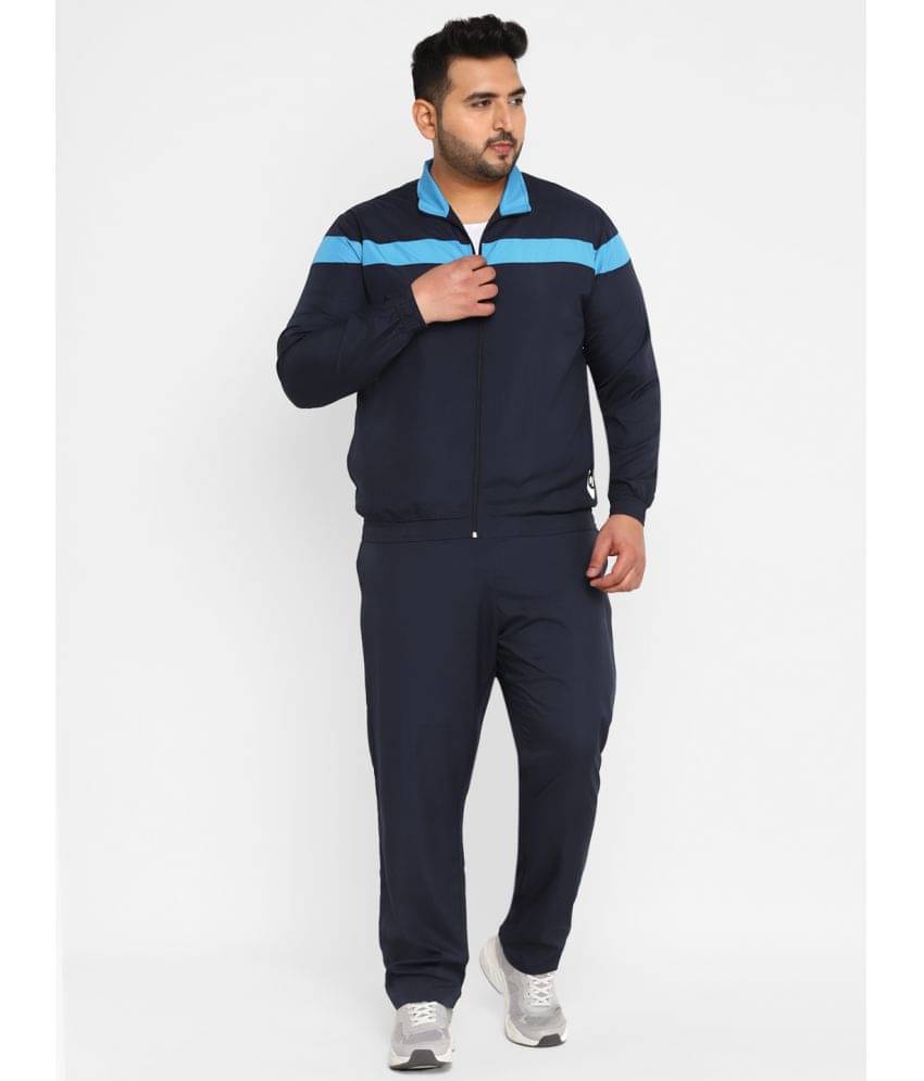 YUUKI - Navy Polyester Regular Fit Striped Men's Sports Tracksuit ( Pack of 1 ) YUUKI - Navy Polyester Regular Fit Striped Men's Sports Tracksuit ( Pack of 1 )