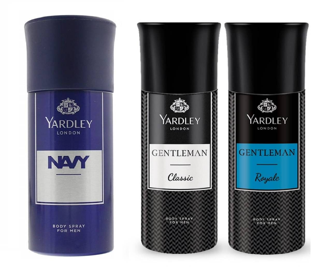     			Yardley - 1 Navy 1 Classic & 1 Royale Deodorant Spray for Men,Women 450 ml ( Pack of 3 )