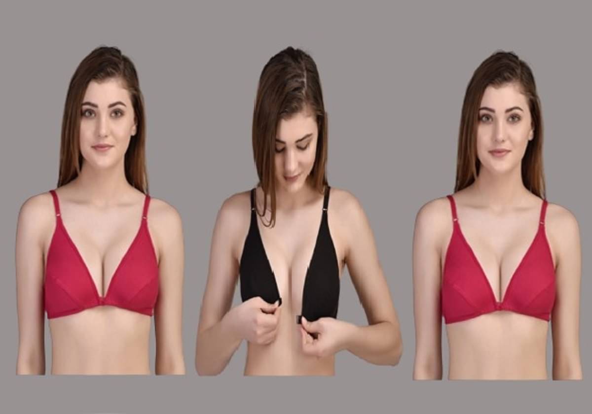     			Zourt Pack of 3 Cotton Non Padded Women's Everyday Bra ( Multicolor )