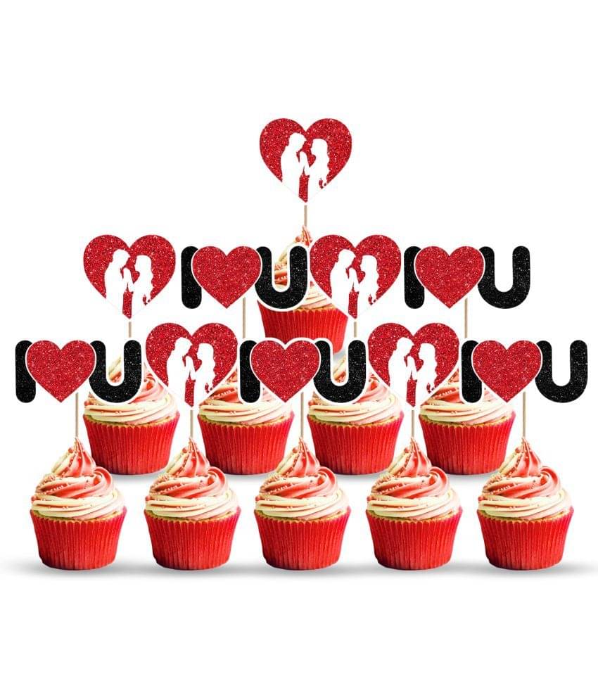 Zyozi 10 Pack I Love You Cupcake Toppers Red Wedding Engagement Cupcake Picks Bridal Shower Birthday Valentine's Day Party Cake Decorations Supplies Zyozi 10 Pack I Love You Cupcake Toppers Red Wedding Engagement Cupcake Picks Bridal Shower Birthday Valentine's Day Party Cake Decorations Supplies
