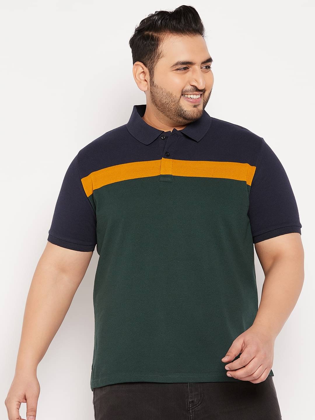 AUSTIVO Pack of 1 Cotton Blend Regular Fit Colorblock Half Sleeves Men's Polo T Shirt ( Multicolor ) AUSTIVO Pack of 1 Cotton Blend Regular Fit Colorblock Half Sleeves Men's Polo T Shirt ( Multicolor )
