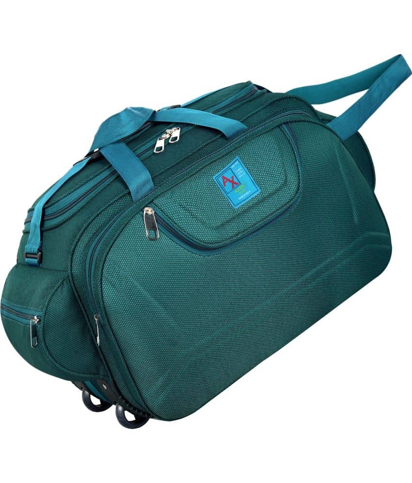 AXEN BAGS - Red Polyester Duffle Trolley