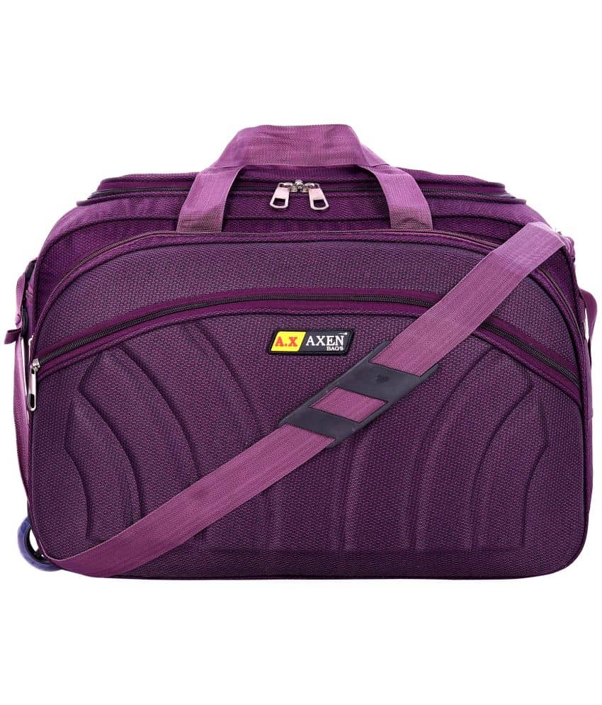AXEN BAGS - Purple Polyester Duffle Trolley