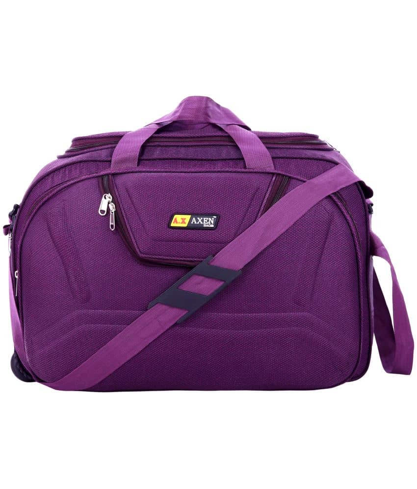 AXEN BAGS - Blue Polyester Duffle Trolley