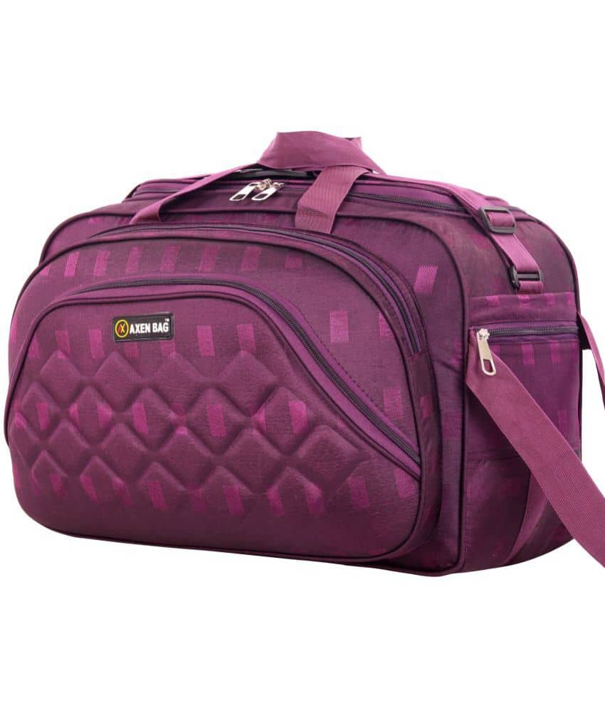 AXEN BAGS - Brown Polyester Duffle Trolley