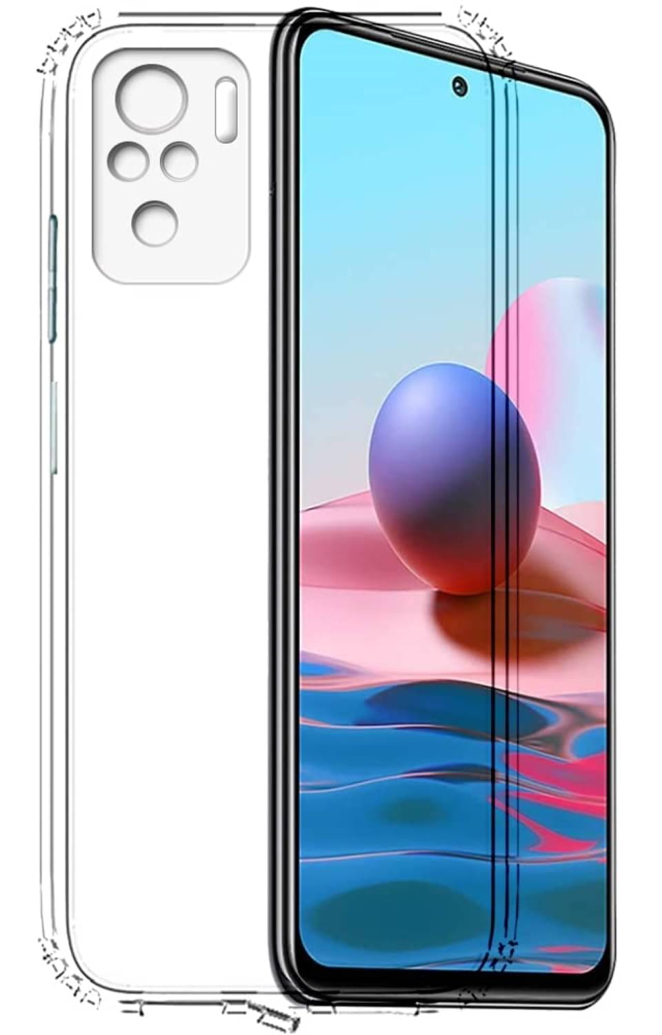     			Case Vault Covers - Transparent Silicon Silicon Soft cases Compatible For Xiaomi Redmi Note 10s ( Pack of 1 )