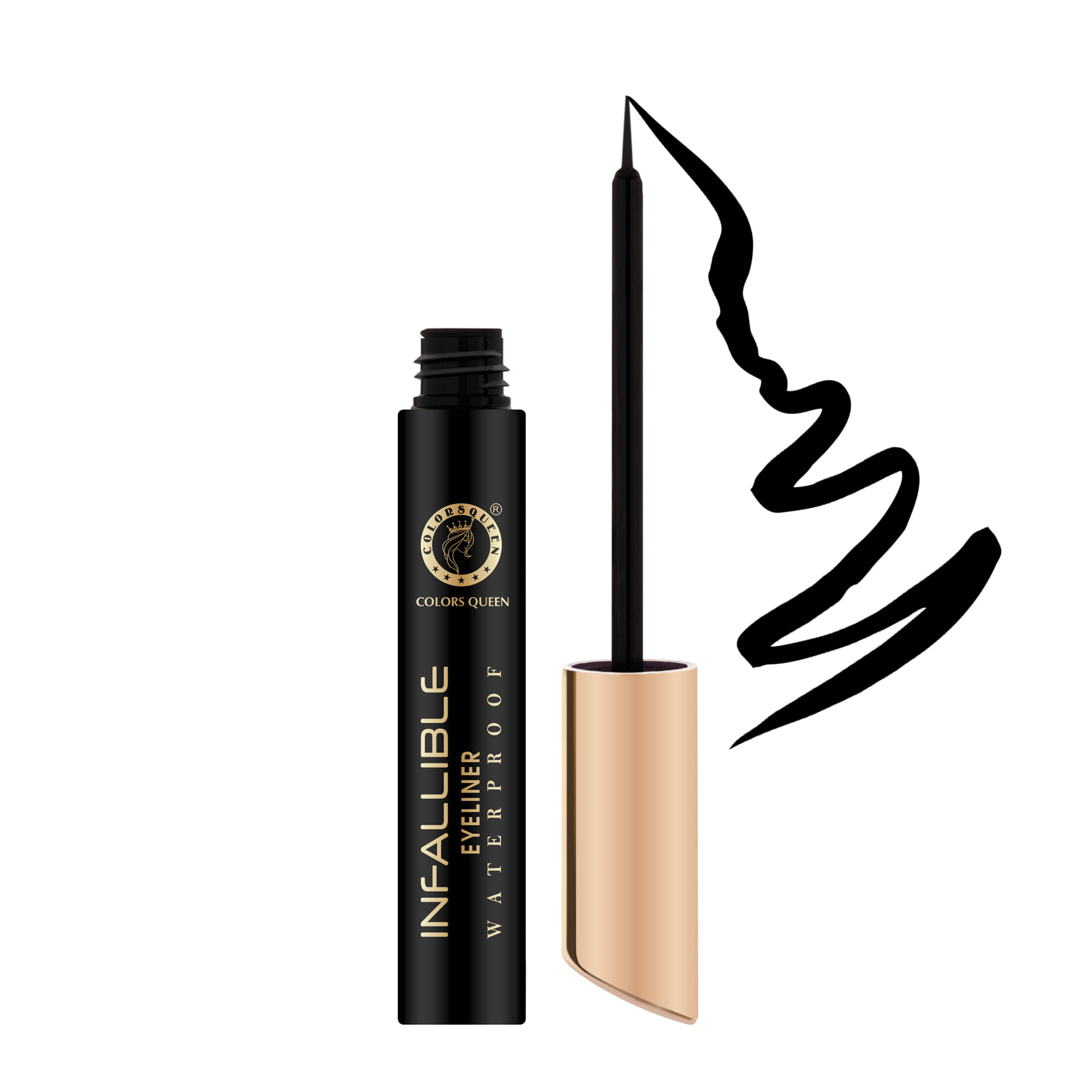 Colors Queen Infallible Eyeliner Black Pack of 1 - Makeup - Eyes | Buy online on ZillyBuy