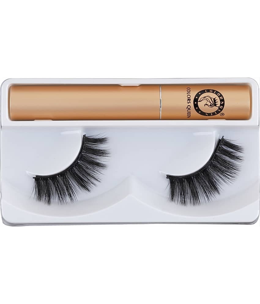 Colors Queen Magnetic Eyelashes, 5D Fake Eyelash Long Natural 1 Pair with 5g Eyelash Glue - Makeup - Eyes | Buy online on ZillyBuy