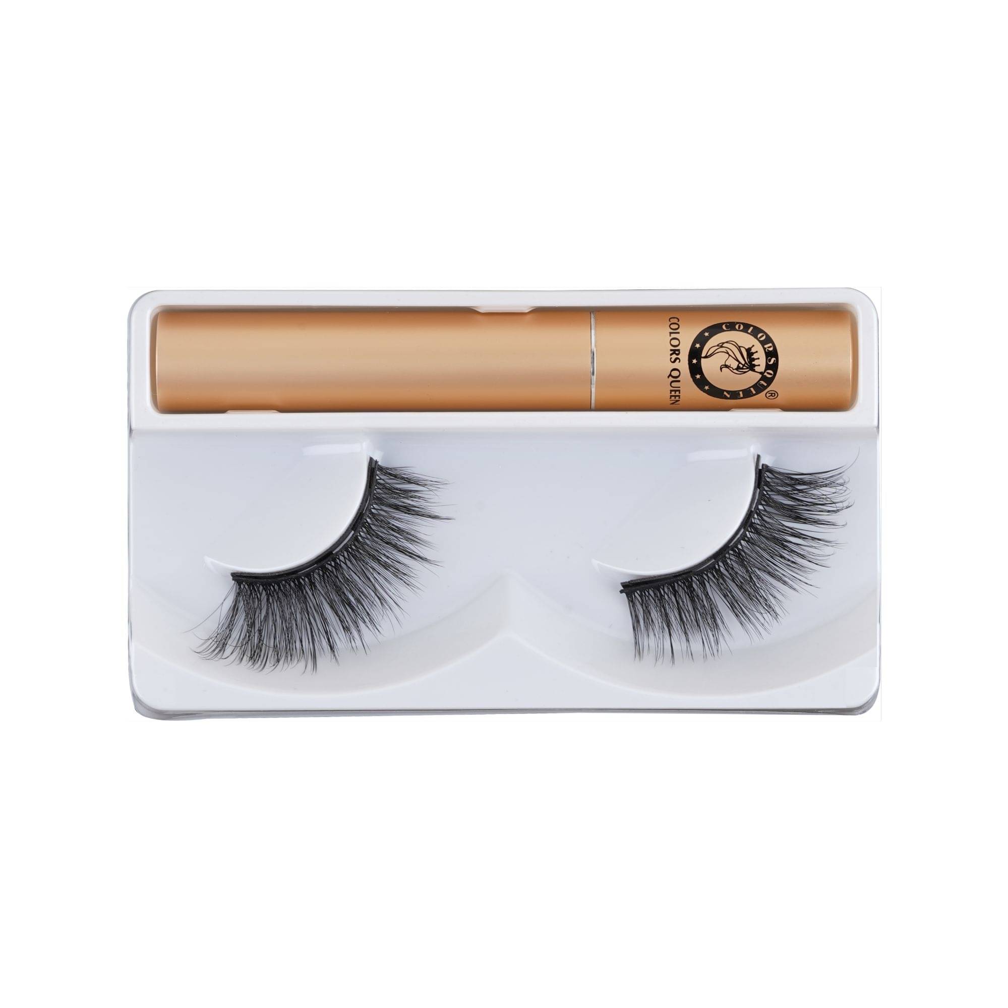 Colors Queen Magnetic Eyelashes, 5D Fake Eyelash Long Natural 1 Pair with 5g Eyelash Glue Colors Queen Magnetic Eyelashes, 5D Fake Eyelash Long Natural 1 Pair with 5g Eyelash Glue