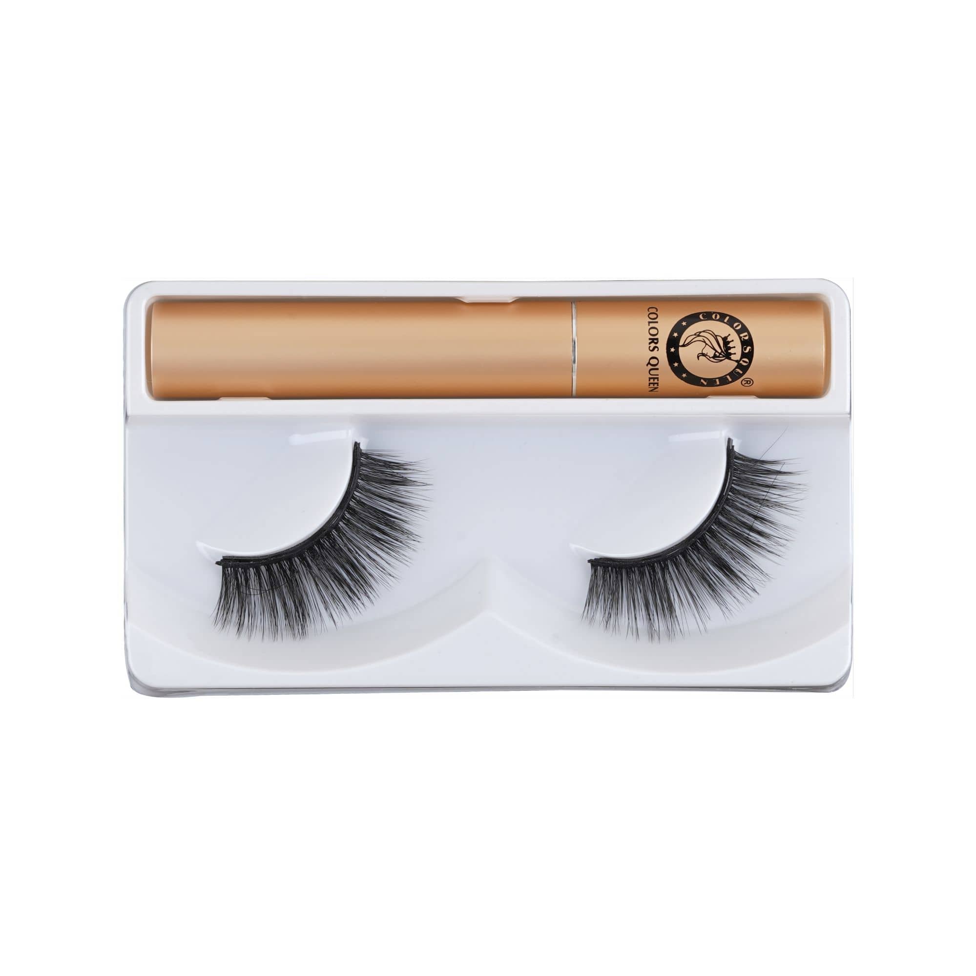 Colors Queen Magnetic Eyelashes, 5D Fake Eyelash Long Natural 1 Pair with 5g Eyelash Glue - Makeup - Eyes | Buy online on ZillyBuy