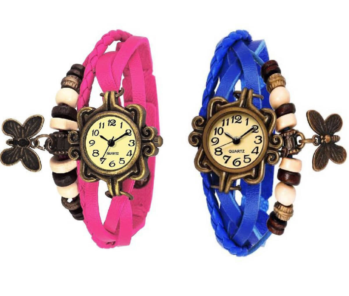 Cosmic - Beige Dial Analog Girls Watch ( Pack Of 2 )
