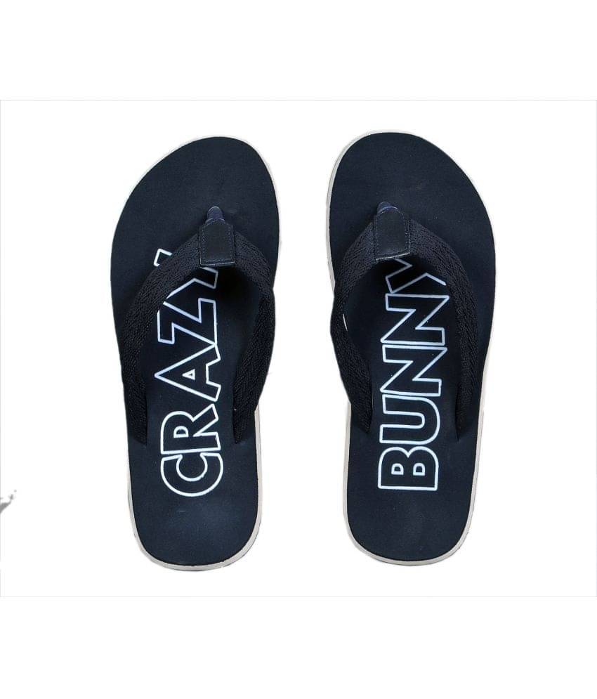     			Crazy Bunny - Black Men's Thong Flip Flop