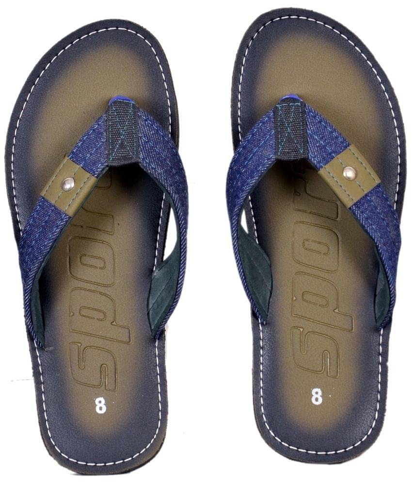     			Crazy Bunny - Green Men's Thong Flip Flop