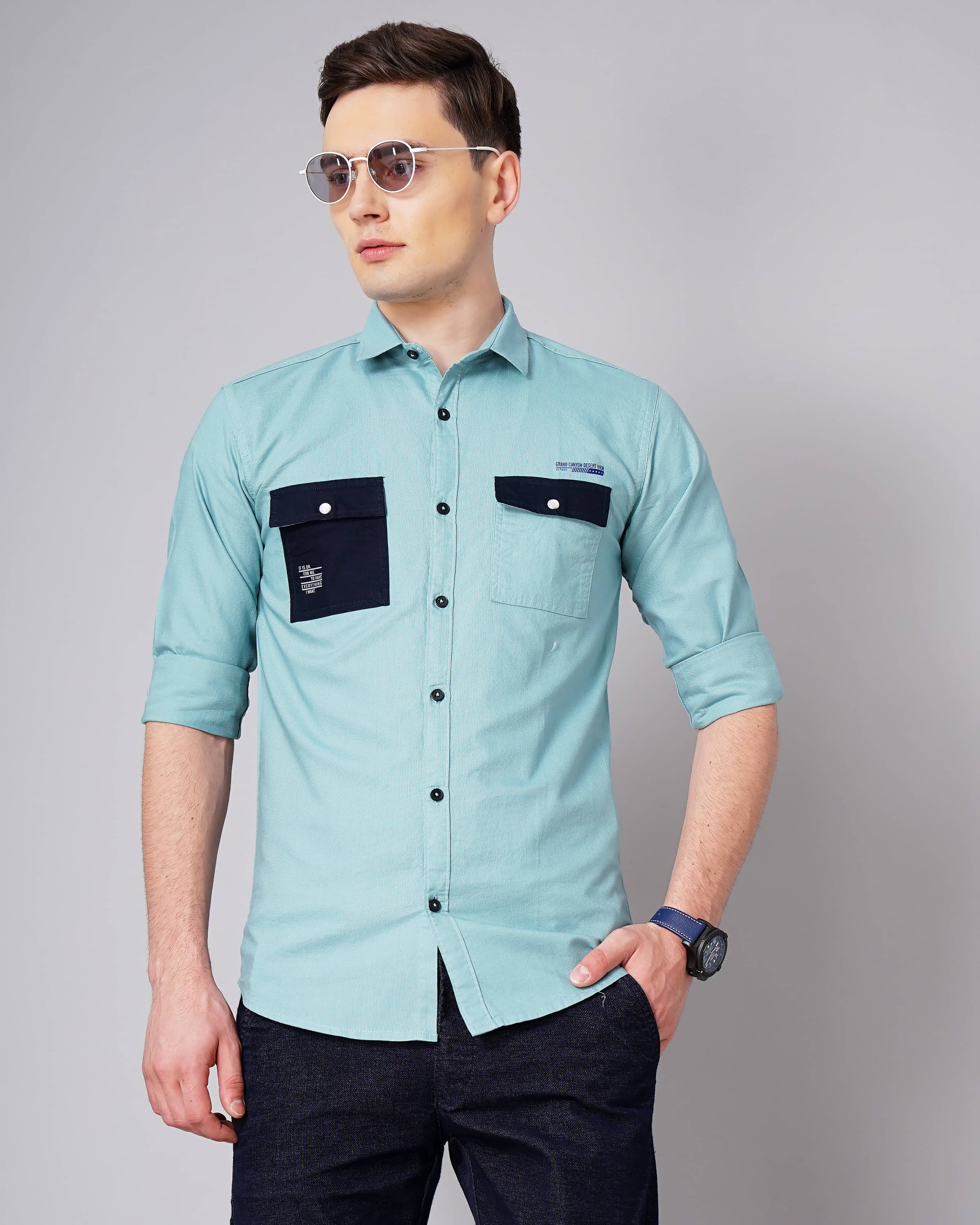 K-LARA - Black 100% Cotton Slim Fit Men's Casual Shirt ( Pack of 1 )