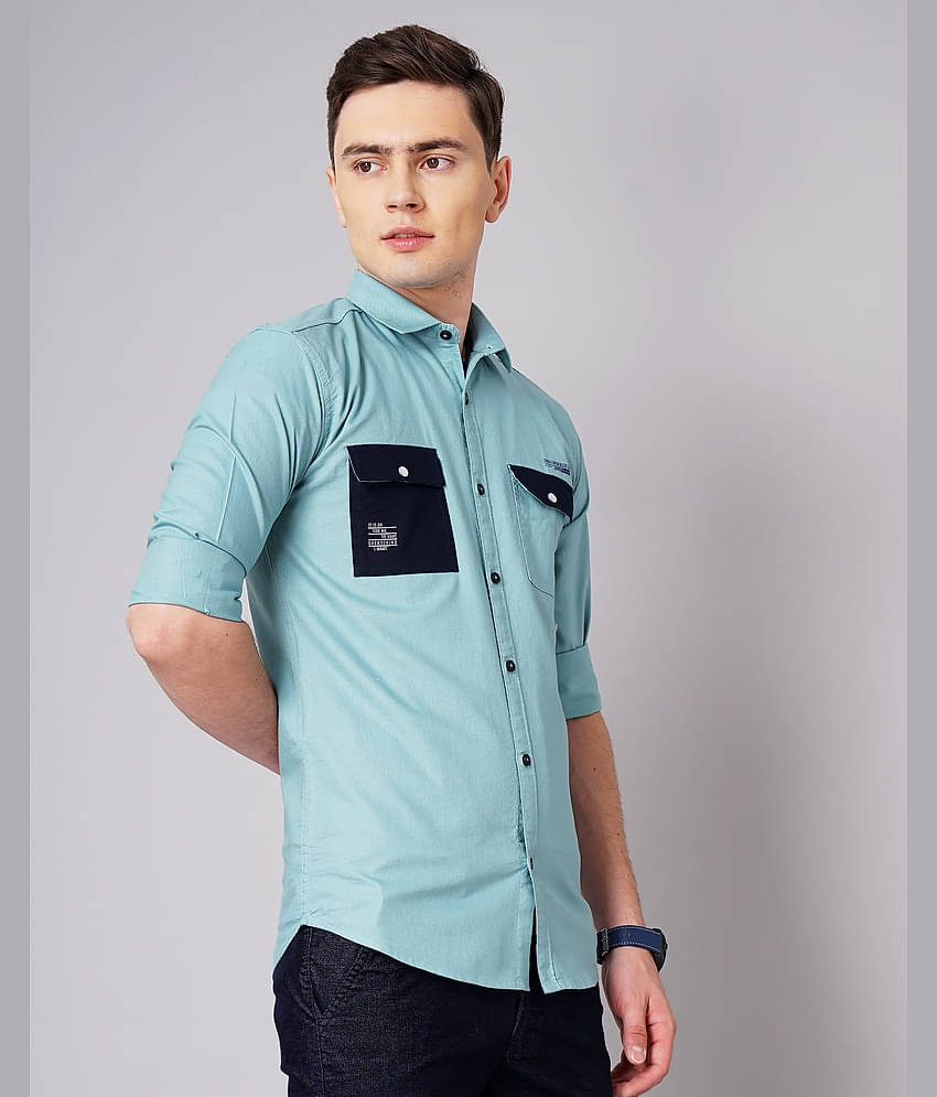 K-LARA - Black 100% Cotton Slim Fit Men's Casual Shirt ( Pack of 1 )