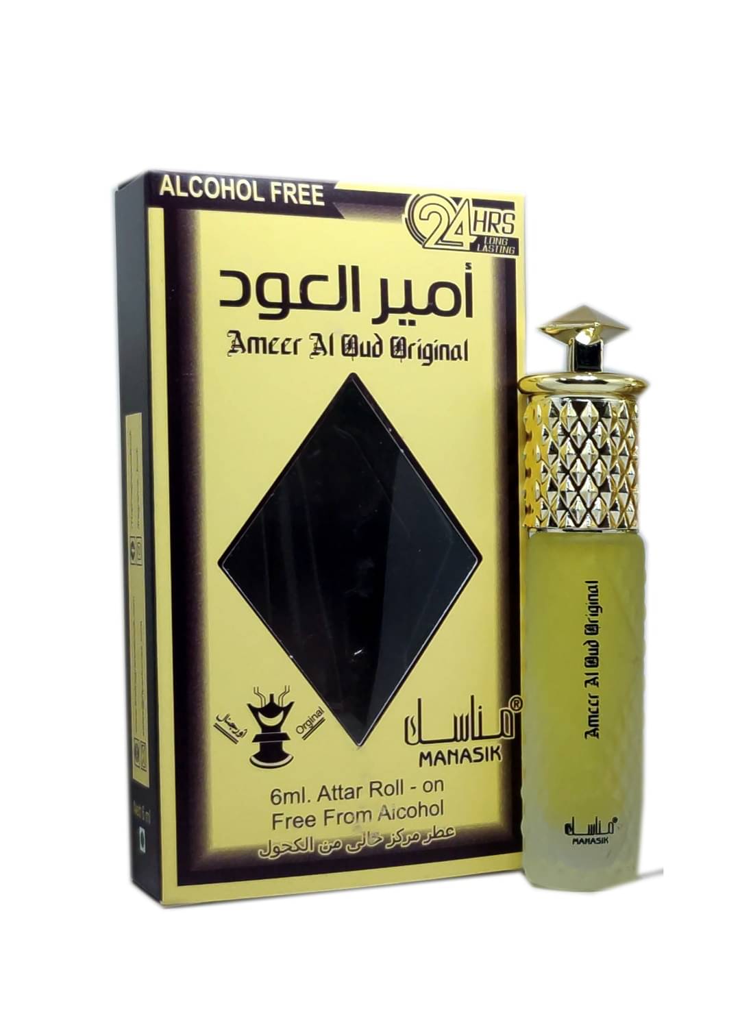     			MANASIK AMEER AL OUD ORIGINAL Concentrated   Attar Roll On 6ml .
