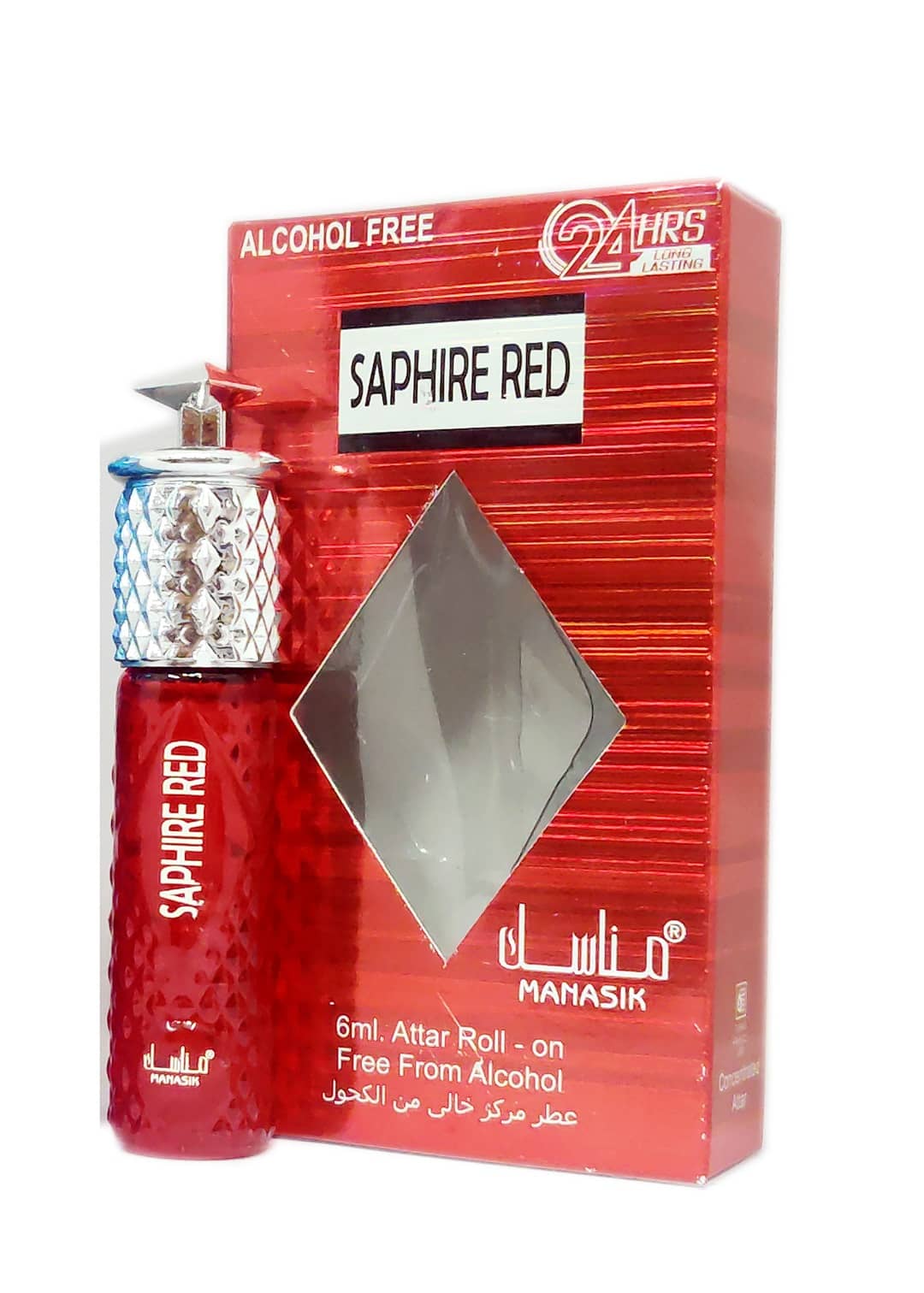 MANASIK SAPHIRE RED  Concentrated   Attar Roll On 6ml .