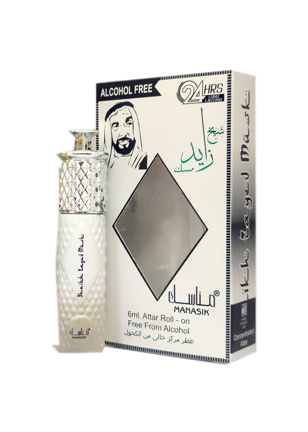     			MANASIK SHAIKH ZAYAD MUSK Concentrated   Attar Roll On 6ml .