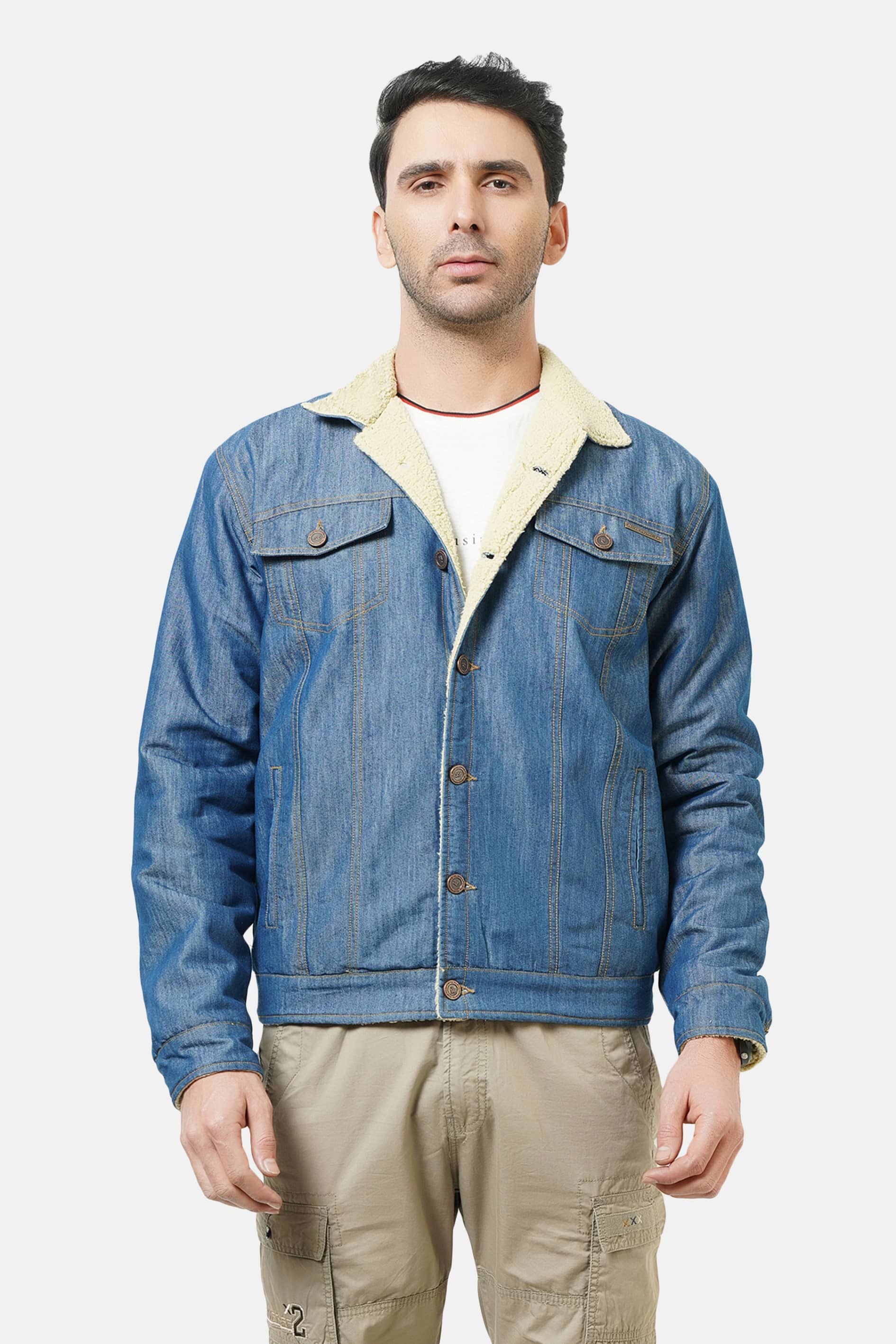 NUEVOSPORTA - Blue Denim Regular Fit Men's Denim Jacket ( Pack of 1 ) - Jackets & Coats | Buy online on ZillyBuy
