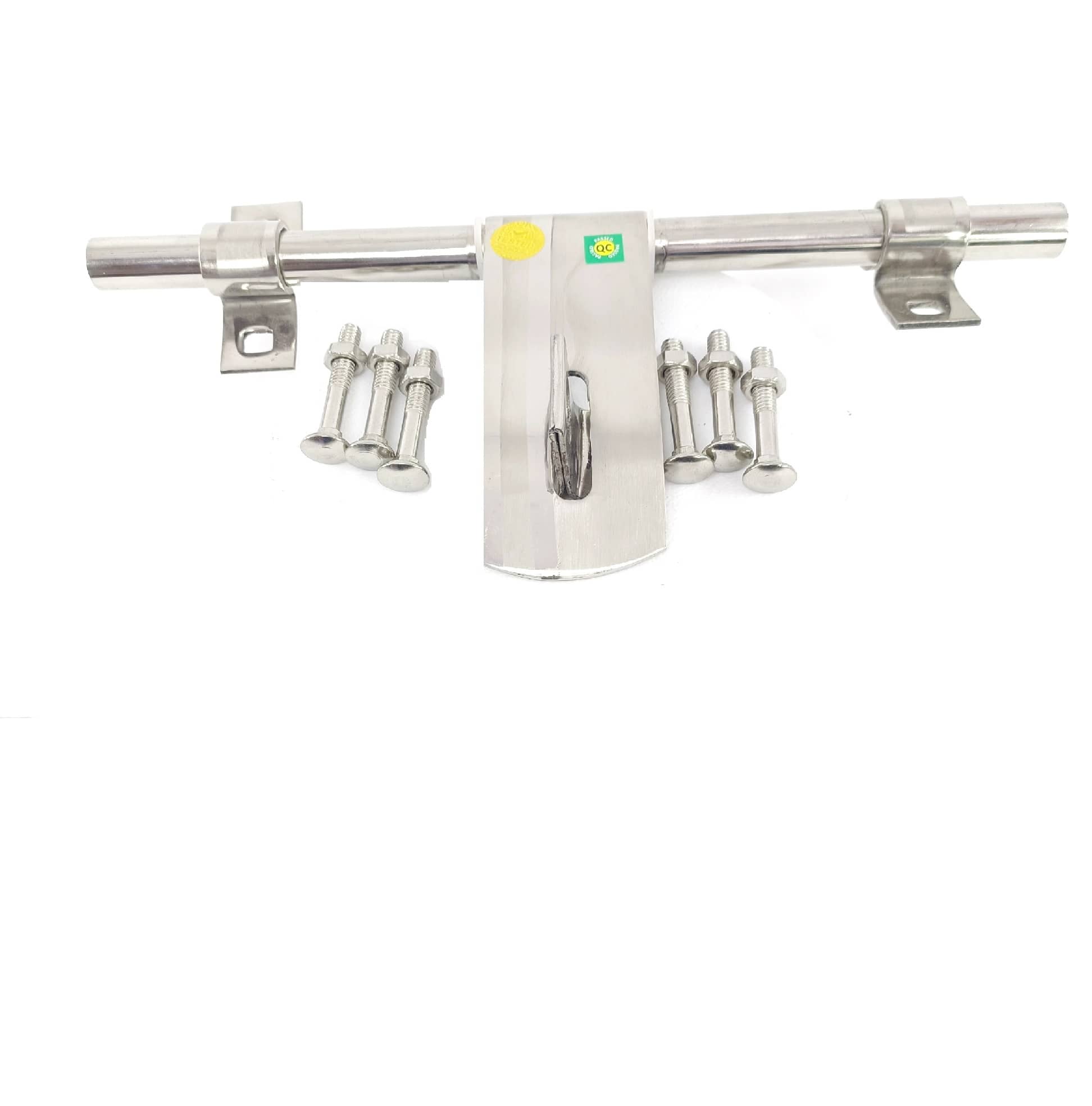 ONMAX 10 inches Stainless Steel aldrop High Quality Premium Range Door Fittings Aldrops Set | Main Double Door, Single Door Hardware Al Drops | Latch for Home Gate, Satin Silver Finish | pack of 1 set (SSRA1013)