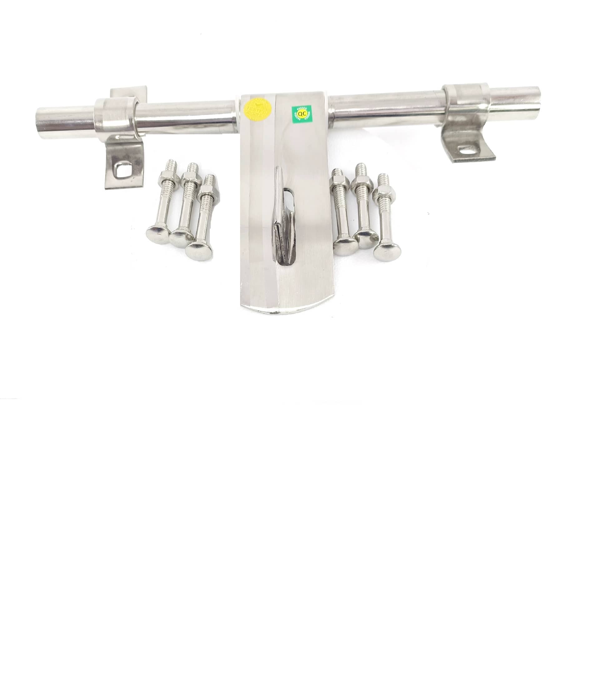 ONMAX 10 inches and  Stainless Steel aldrop High Quality Premium Range Door Fittings Aldrops Set | Main Double Door, Single Door Hardware Al Drops | Latch for Home Gate, Satin Silver Finish | pack of 1 set (SSRA1014)