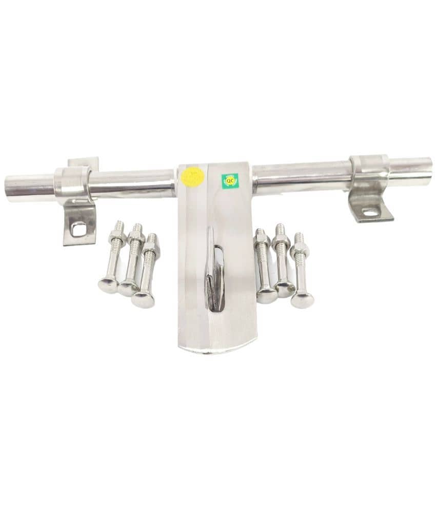 ONMAX10 inches Stainless Steel aldrop High Quality Premium Range Door Fittings Aldrops Set | Main Double Door, Single Door Hardware Al Drops | Latch for Home Gate, Satin Silver Finish | pack of 1 set (SSRA1016)