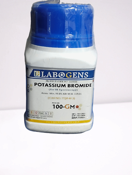     			POTASSIUM BROMIDE (FOR IR SPECTROSCOPY) 100GM
