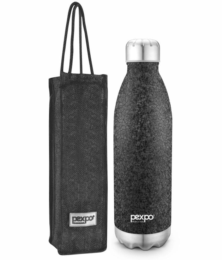     			Pexpo 1500ml 24 Hrs Hot and Cold Flask with Jute-bag, Electro Vacuum insulated Bottle (Pack of 1, Black)
