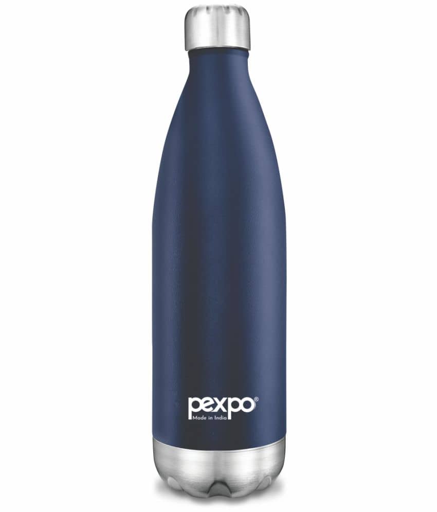 Pexpo 1000ml 24 Hrs Hot and Cold ISI Certified Flask, Electro Vacuum insulated Bottle (Pack of 1, Denim Blue)