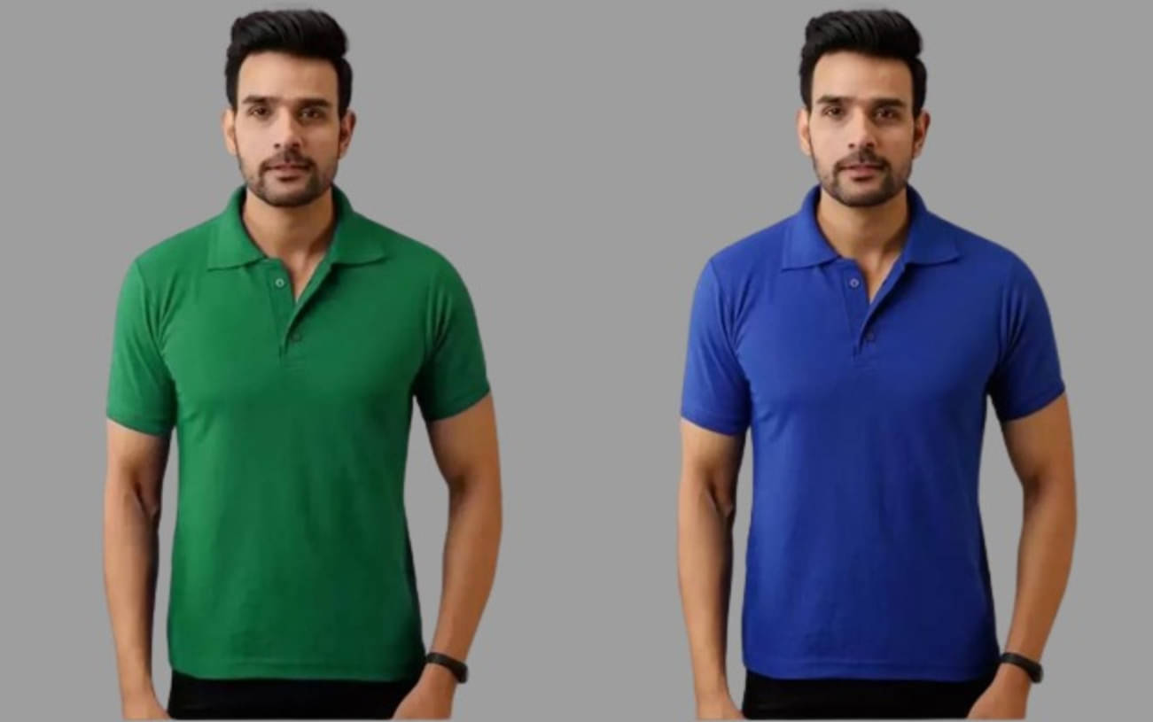 SKYRISE Pack of 2 Cotton Blend Slim Fit Solid Half Sleeves Men's Polo T Shirt ( Multicolor ) SKYRISE Pack of 2 Cotton Blend Slim Fit Solid Half Sleeves Men's Polo T Shirt ( Multicolor )