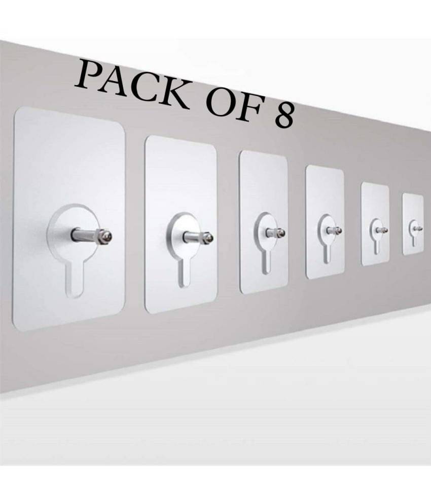 Set of 8 Self-Adhesive Screw Nails Wall Poster Non-Trace Stick Wall Hook Set of 8 Self-Adhesive Screw Nails Wall Poster Non-Trace Stick Wall Hook