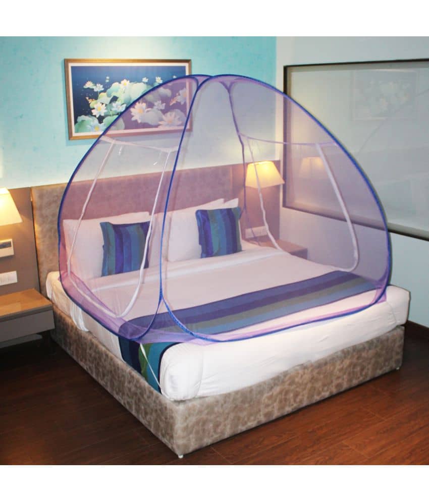 Silver Shine - Pink Polycotton Foldable Mosquito Net, Machardani ( Pack of 1 )