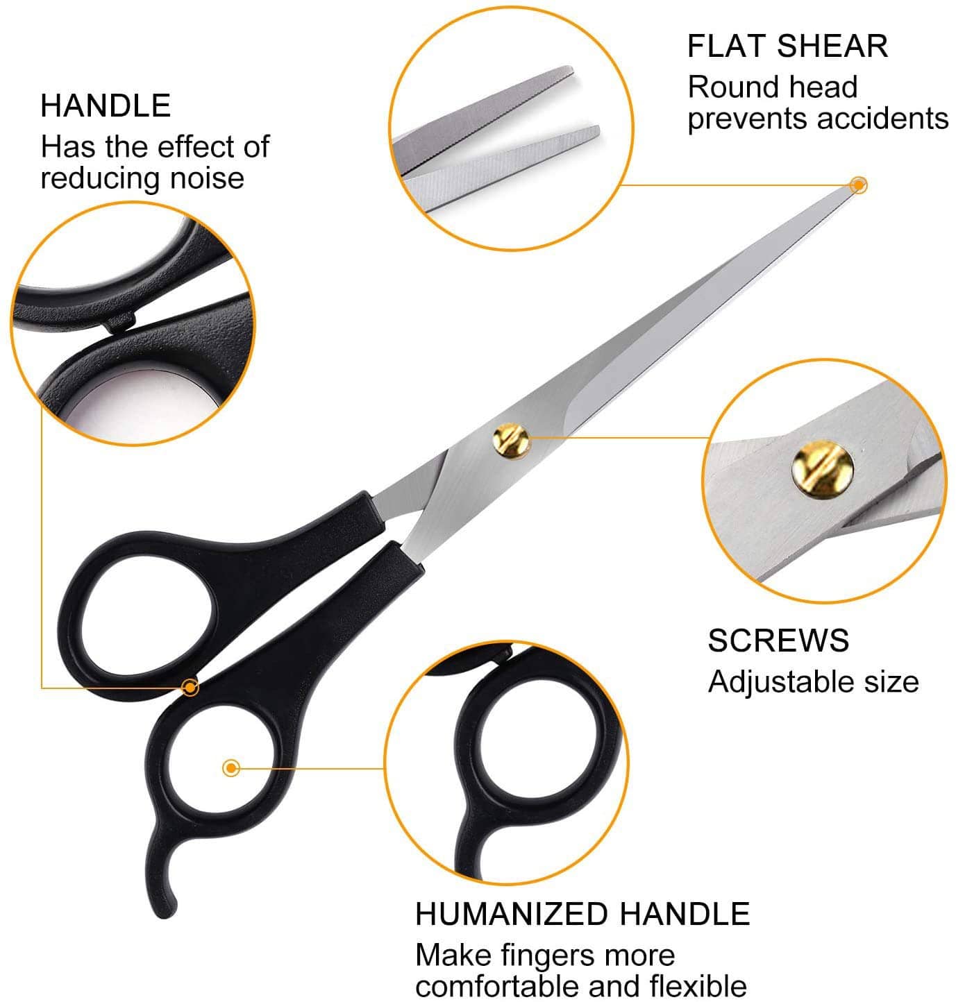 Stainless steel to Hair Cutting Scissors 6.5 inches - Professional Stainless Steel Barber Scissors, Extra Sharp Hair Cutting Shears, Premium hair scissors For Men, Women, Kids & Adults