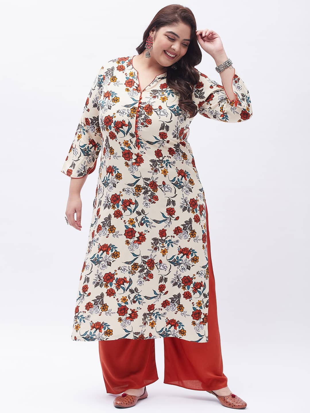 Tissu - Cream Straight Rayon Women's Stitched Salwar Suit ( Pack of 1 )