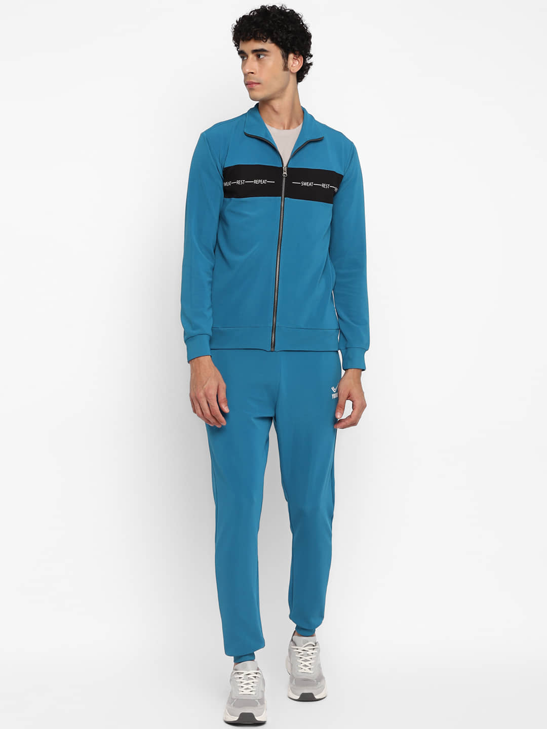 YUUKI - Sky Blue Polyester Regular Fit Colorblock Men's Sports Tracksuit ( Pack of 1 )