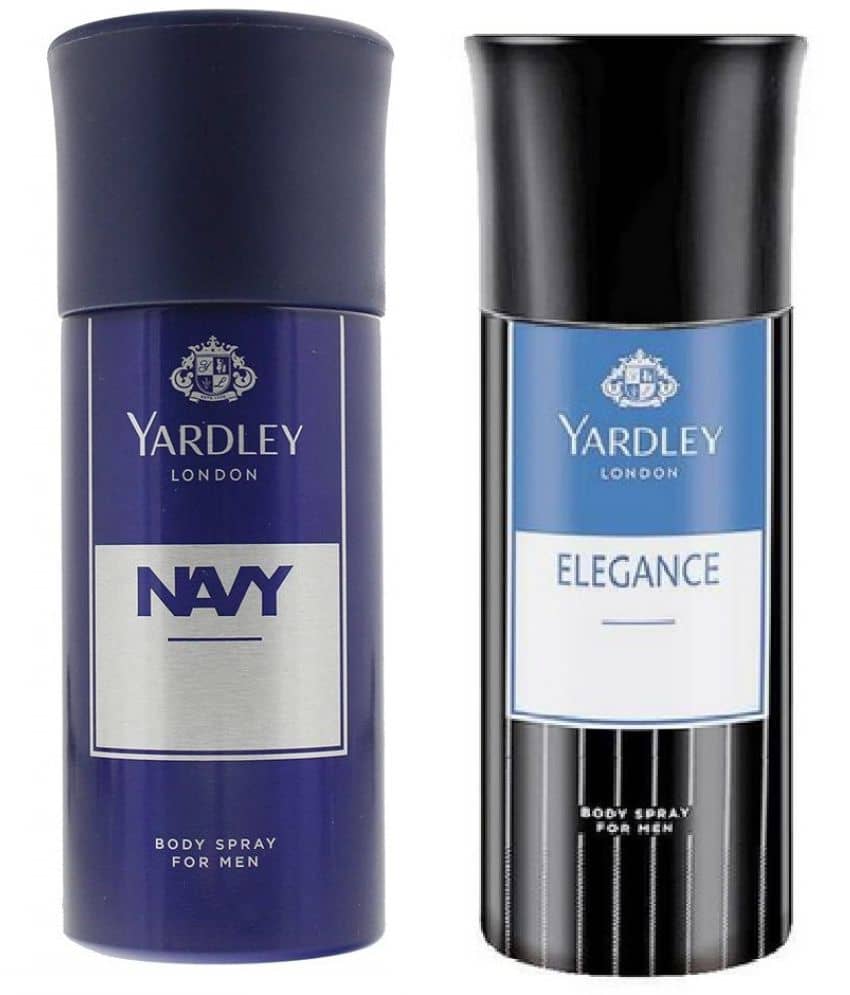 Yardley - 1 Navy, 1 Elegance Deodorant Deodorant Spray for Men,Women 300 ml ( Pack of 2 )