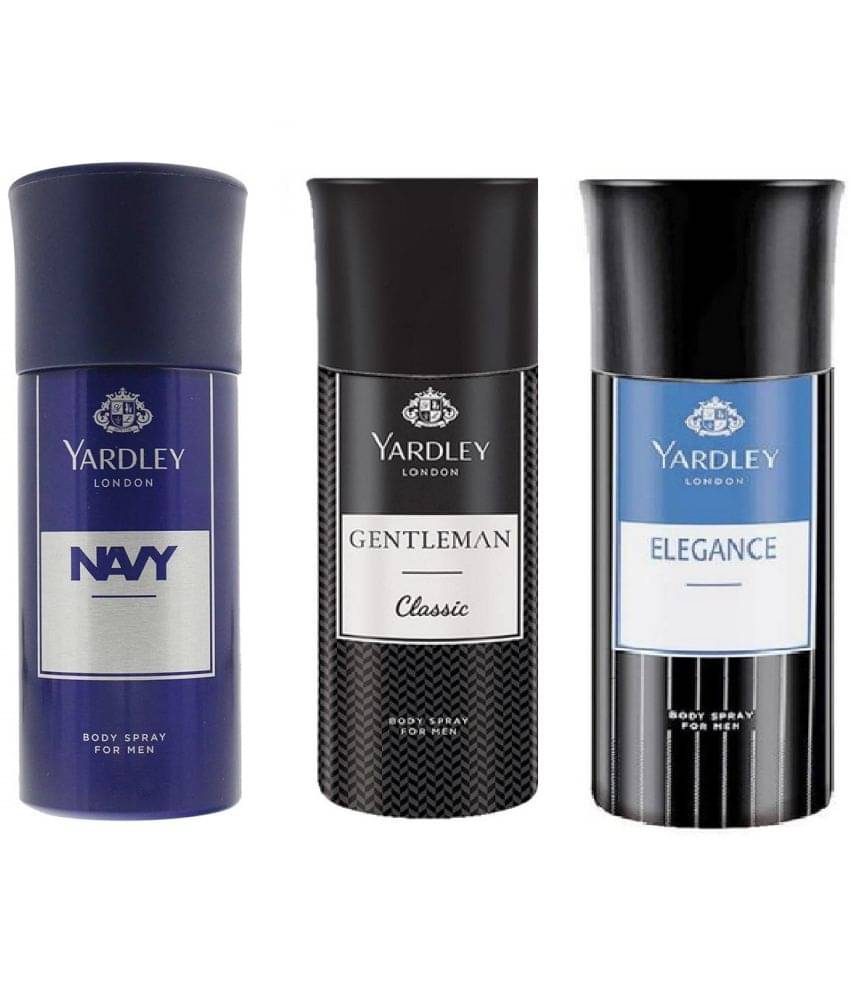     			Yardley - 1Navy ,1 Classic & 1 Elegance Deodorant Spray for Men,Women 450 ml ( Pack of 3 )