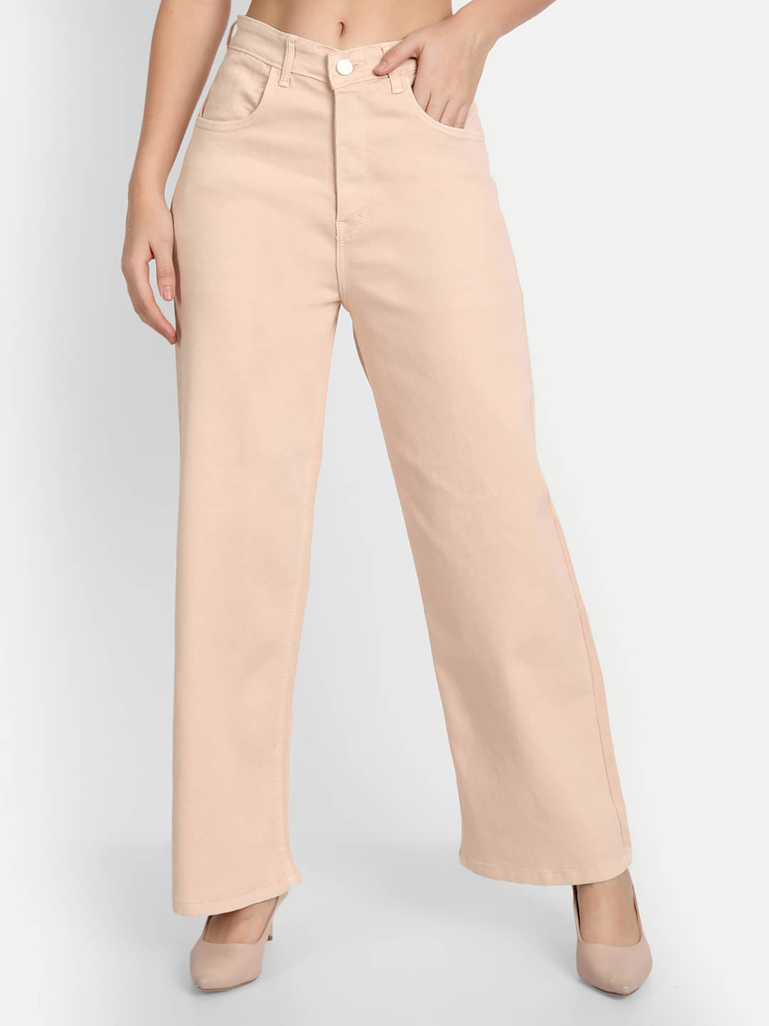     			AngelFab - Beige Denim Flared Women's Jeans ( Pack of 1 )