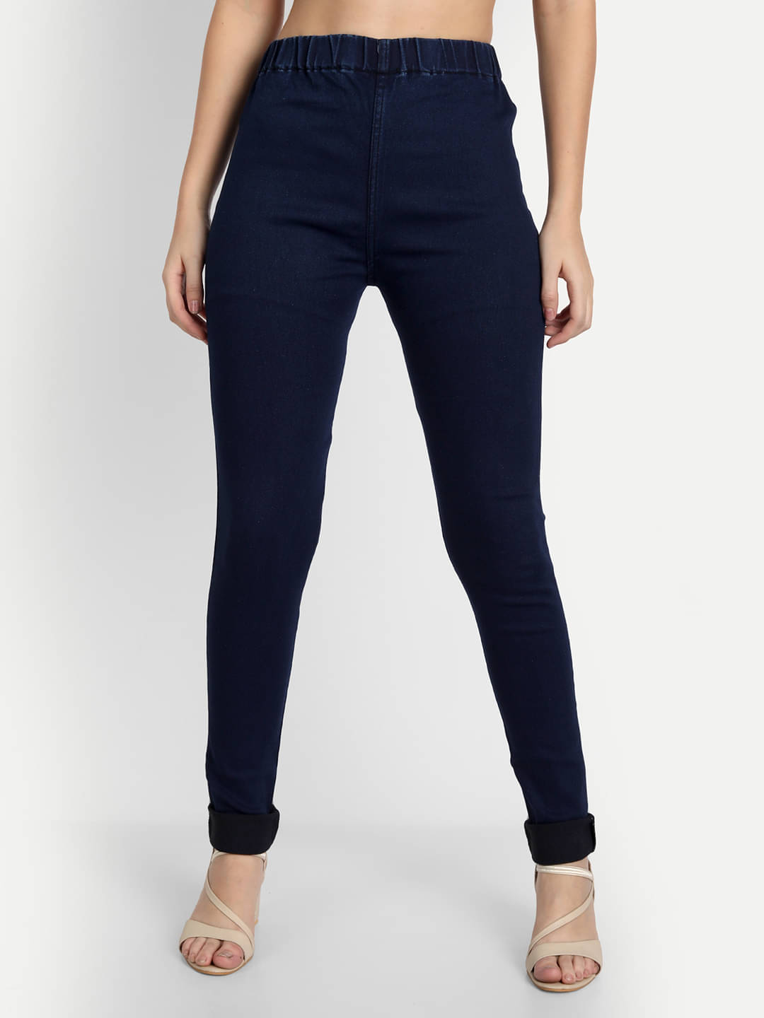     			AngelFab - Denim Regular Fit Blue Women's Jeggings ( Pack of 1 )