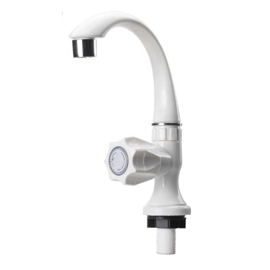 Cossimo Pvc Swan Neck Pillar cock for WashBasin - Pack of 1
