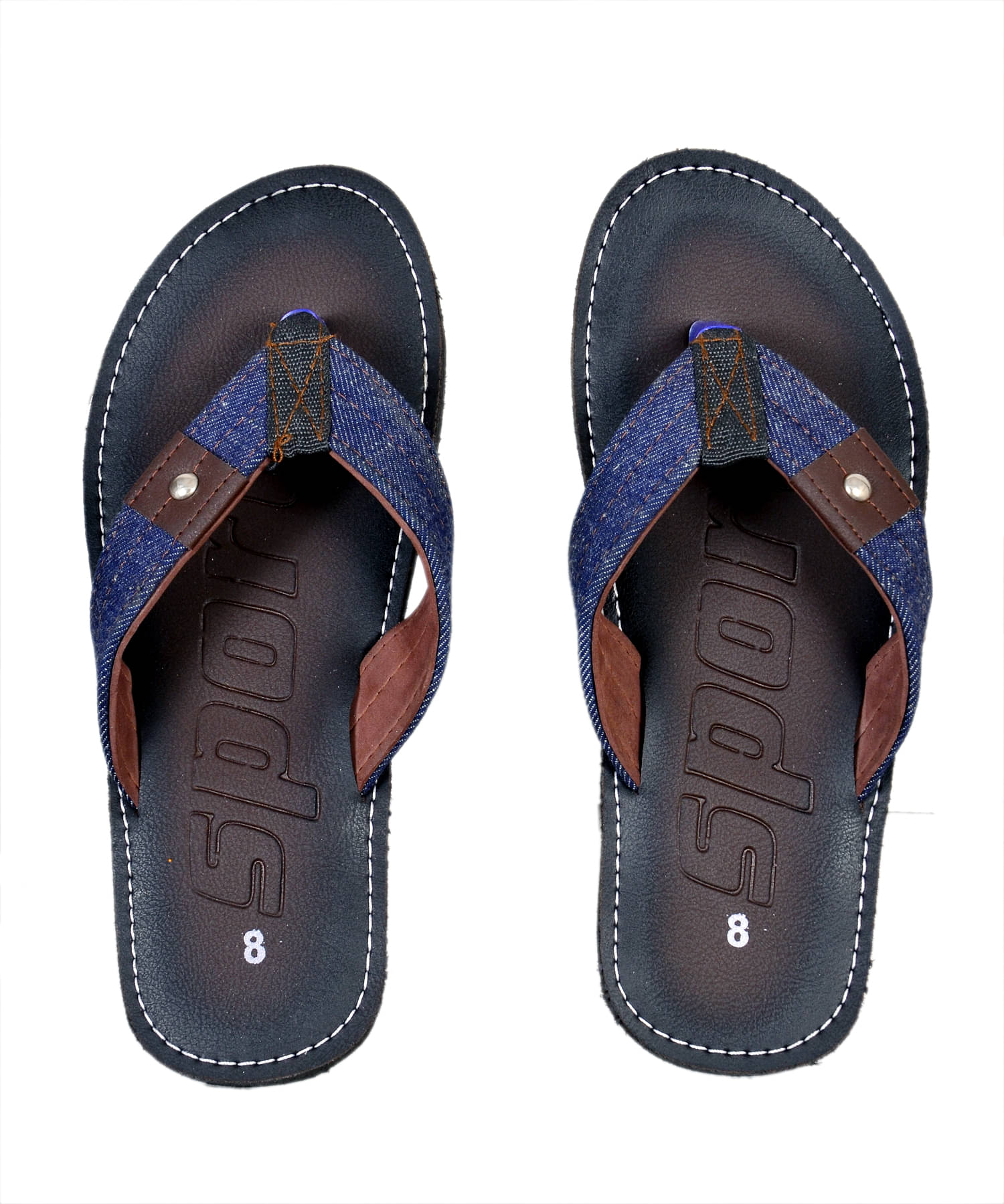     			Crazy Bunny - Brown Men's Thong Flip Flop