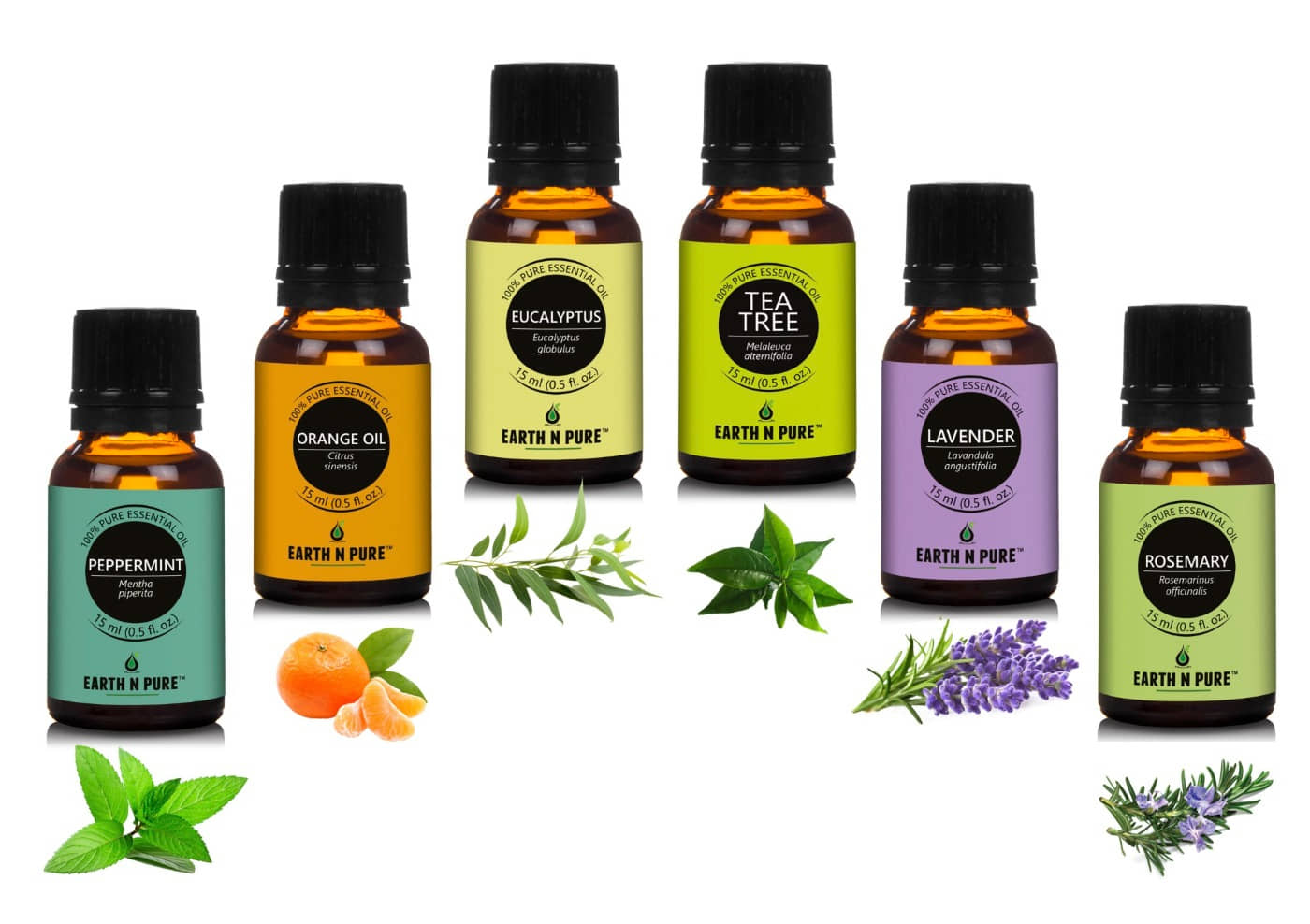 Earth N Pure - Orange Essential Oil 15 mL ( Pack of 6 )
