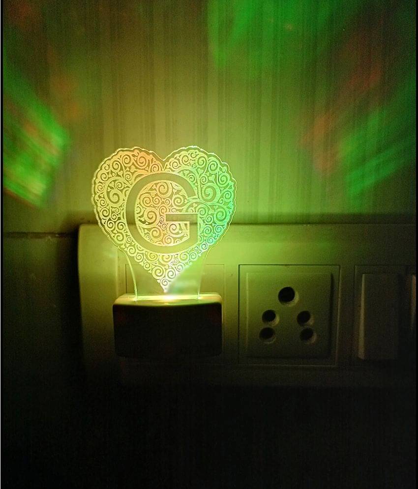 DIONA Night Lamp G Alphabet Led Multi Color Changing Night Light     			DIONA Night Lamp G Alphabet Led Multi Color Changing Night Light